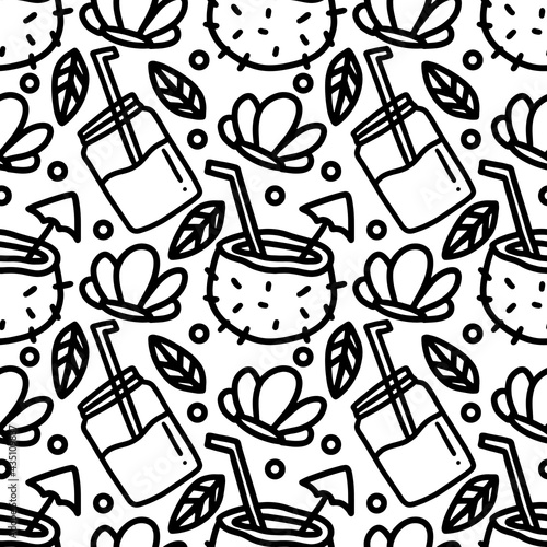 drawing of hand drawn drink hawaii holiday