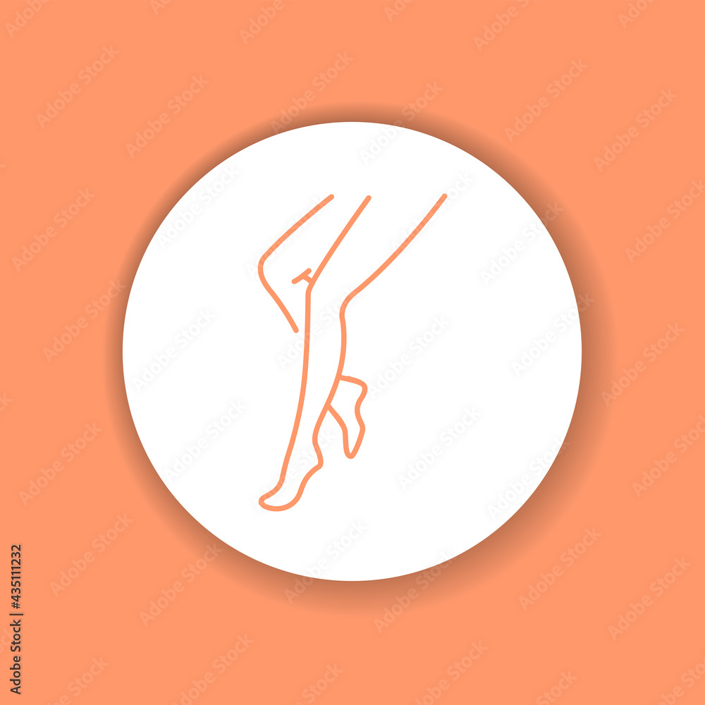 Obraz premium Tights lingerie color glyph icon. Pictogram for web page