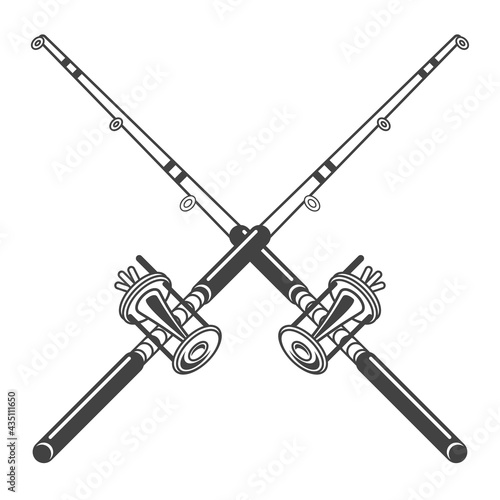rods crossed fishing