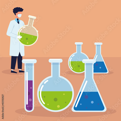 laboratory beakers and doctor