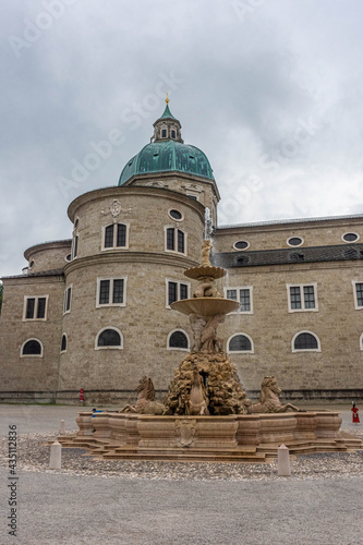 SALZBURG, AUSTRIA, 2 AUGUST 2020: Square of the Cathedral