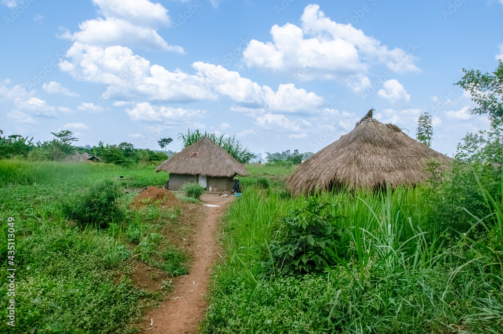 Traditional village house in Uganda. Africa, Uganda Traditional village house in Uganda. Africa, Uganda