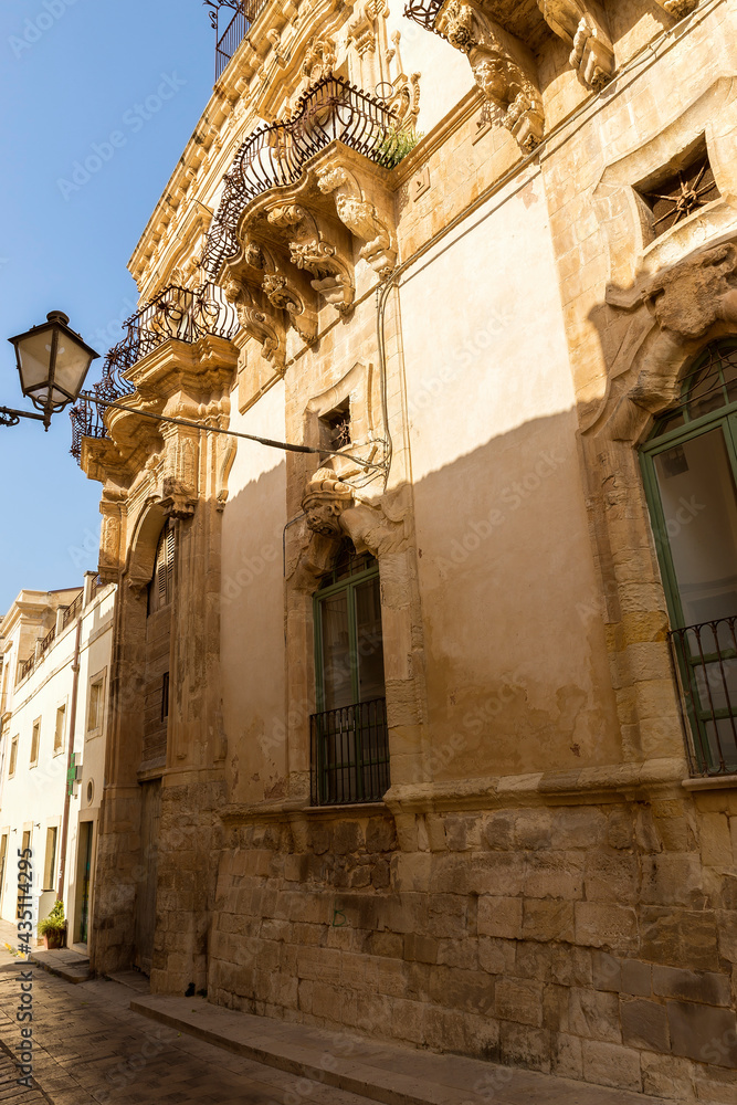 Architectural Historic Buildings in Scicli, Province of Ragusa, Sicily, Italy – (Palazzo Beneventano).