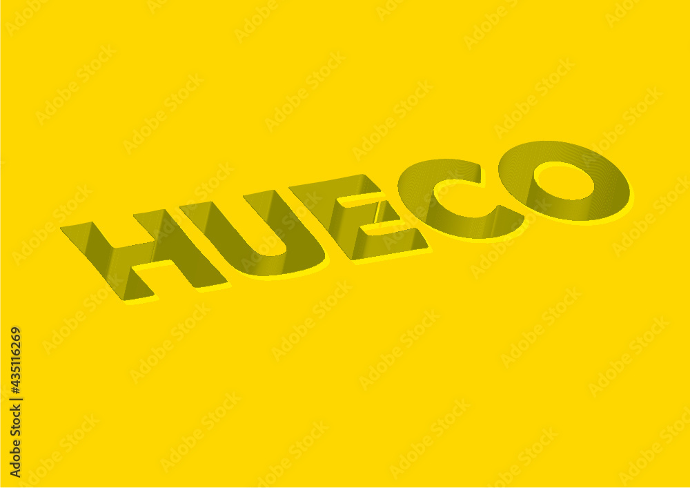 Texto hueco. Efecto de texto. Hueco.