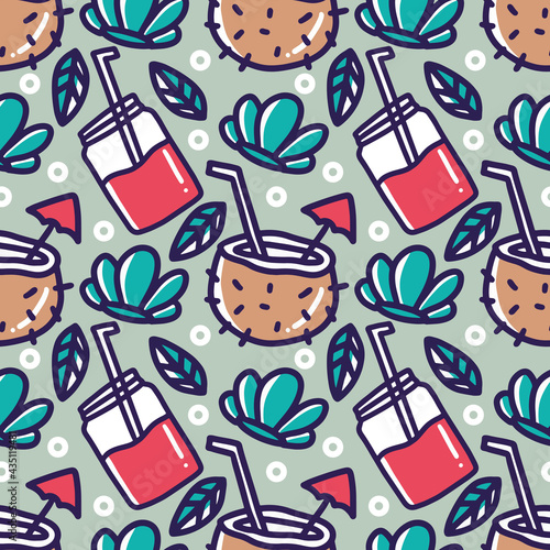 drawing of hand drawn drink hawaii holiday
