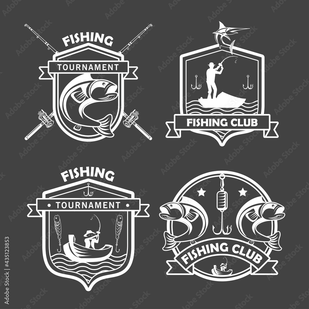 Obraz premium fishing four emblems