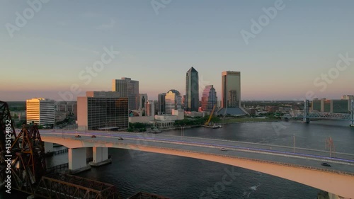 Downtown Jacksonville Skyline at Golden Hour photo