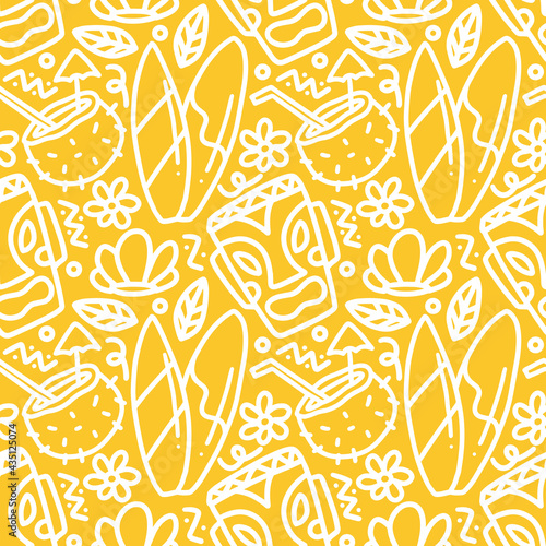 drawing of hand drawn hawaii holiday