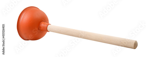 Photos Toilet plunger isolated on white.