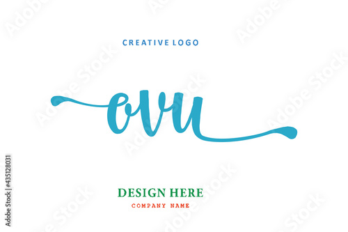 OVU lettering logo is simple, easy to understand and authoritative photo