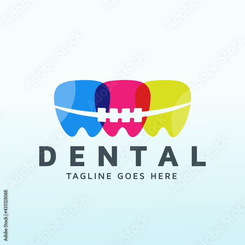 dental and orthodontic office logo design templates idea