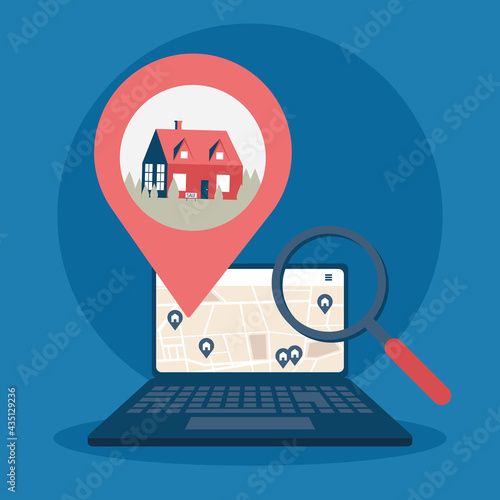 real state in laptop