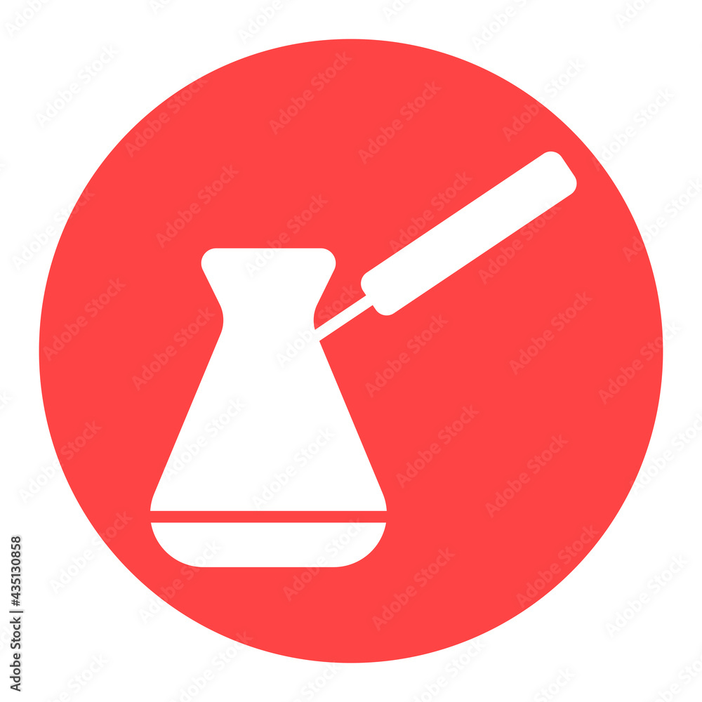 Turkish cezve vector glyph icon. Kitchen appliance Turkish cezve vector glyph icon. Kitchen appliance
