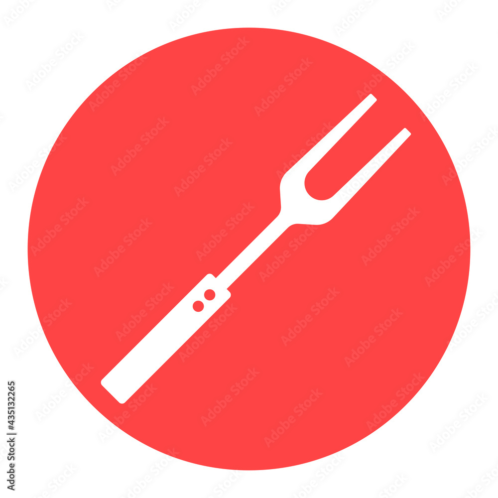 Bbq fork vector glyph icon. Kitchen appliance Bbq fork vector glyph icon. Kitchen appliance