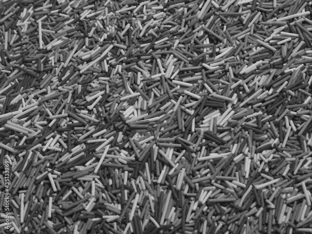 Black and white embossed surface