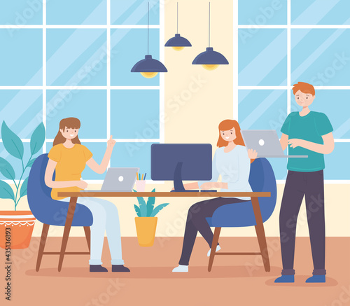 coworking team people