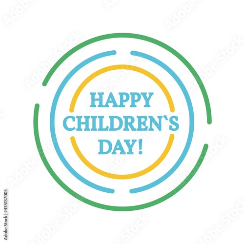Happy International Children's Day greeting card