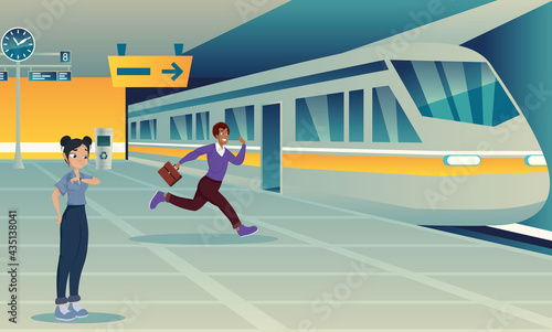 people in subway station