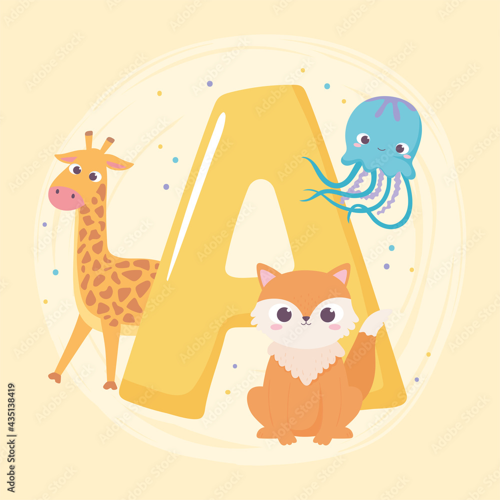 Obraz premium english alphabet a