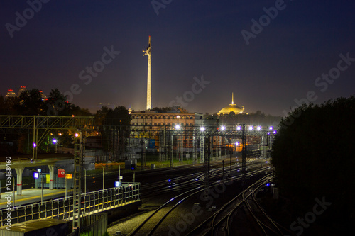 Night. Spring. MCD station. Metro Fili.