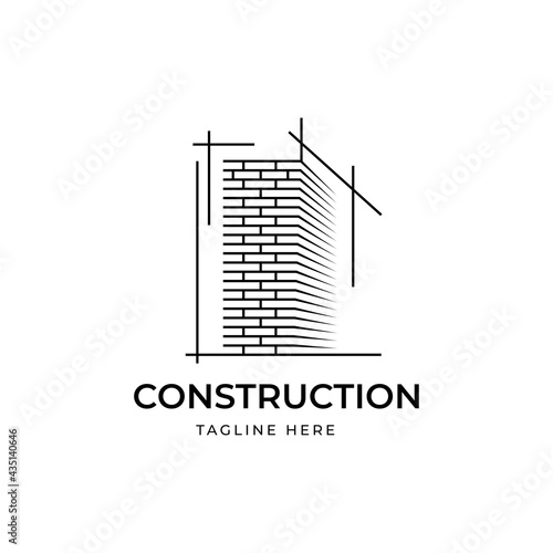 Construction logo design illustration vector template