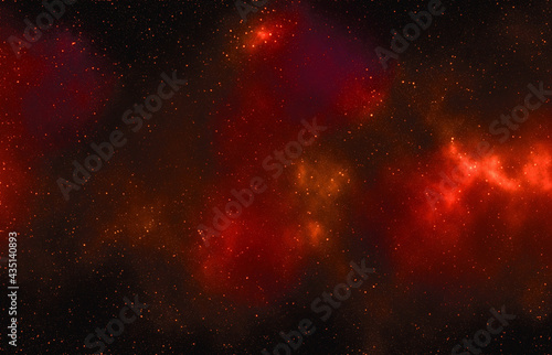 Space background with stardust and shining stars. Realistic cosmos and color nebula. Colorful galaxy. 3d illustration 