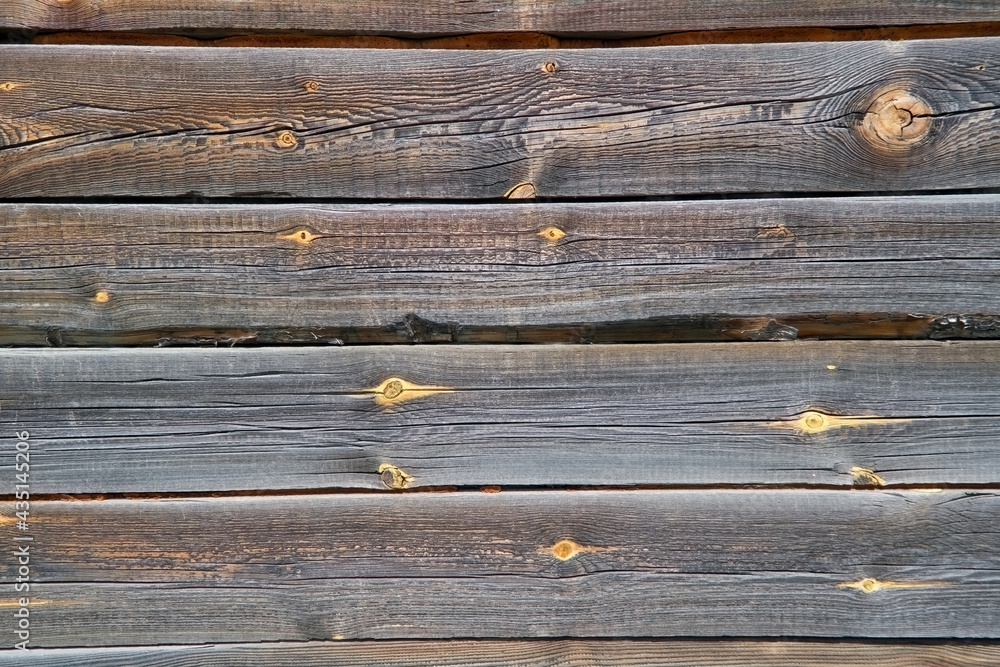Fototapeta premium Close up rustic wood plank in vintage style. Surface of old wooden plank.