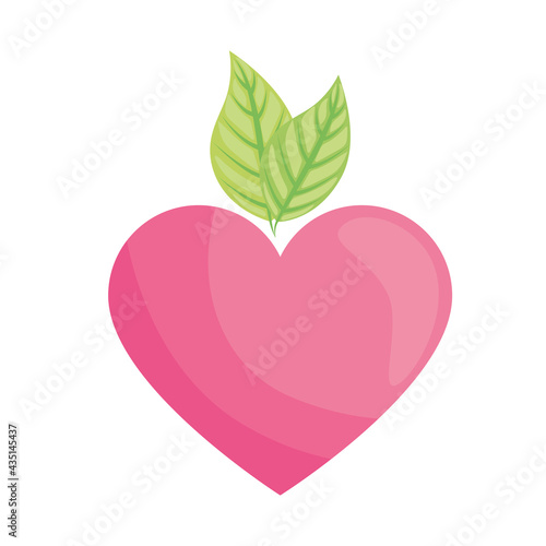 heart with leaves