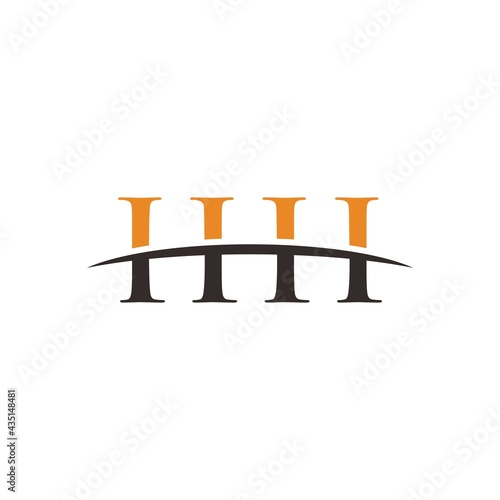 HHH initial letter, overlapping movement swoosh horizon, company logo design inspiration