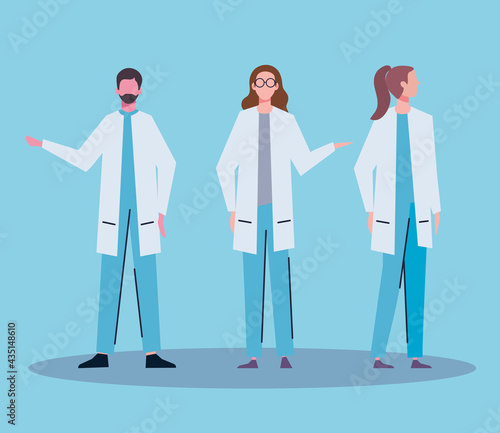women and man doctor