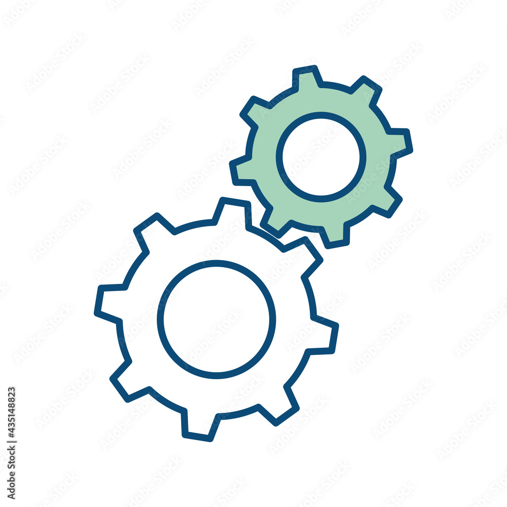 Isolated gears icon Isolated gears icon