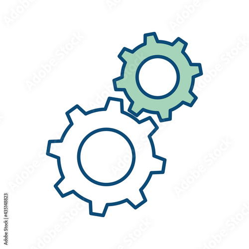 Isolated gears icon