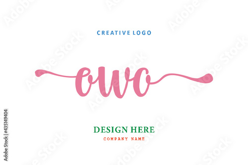 OWO lettering logo is simple, easy to understand and authoritative