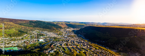 beautiful Aerial Country side view. south wales abertillery high resolution