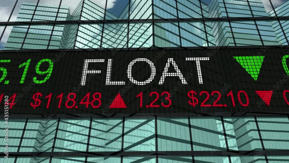 Float Outstanding Company Shares Stock Market Prices Buy Sell 3d Animation