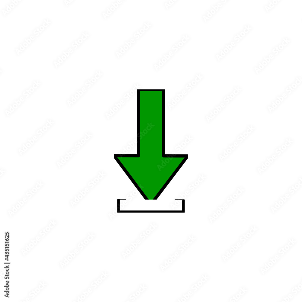 Download icon vector illustration on white background Download icon vector illustration on white background