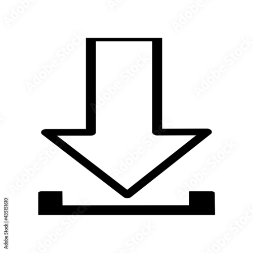 Download icon vector illustration on white background