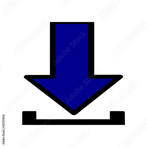 Download icon vector illustration on white background