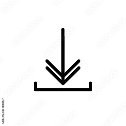 Download icon vector illustration on white background