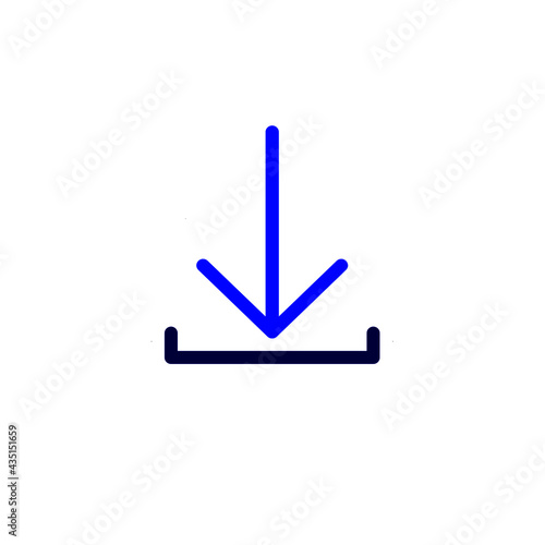 Download icon vector illustration on white background