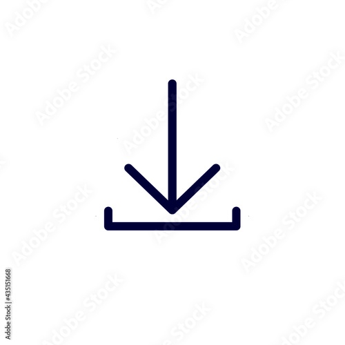 Download icon vector illustration on white background
