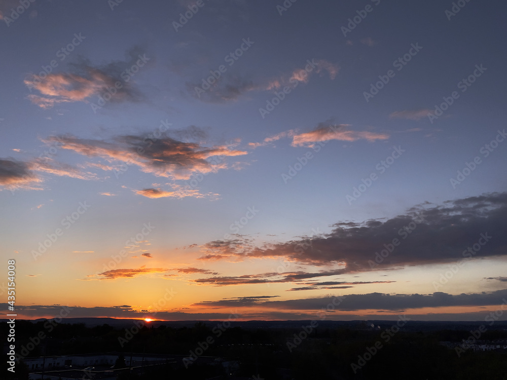 Obraz premium A cloudy sunset