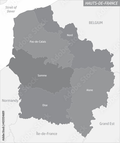 Hauts-de-France administrative map