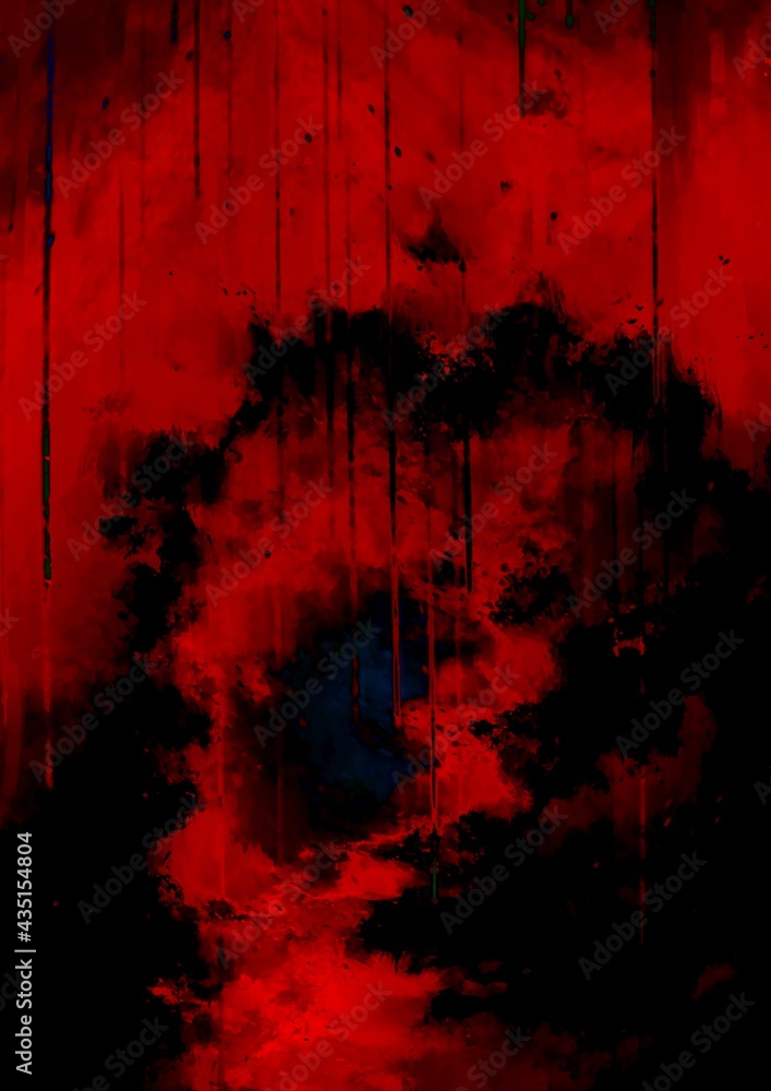 Obraz premium 幻想的な赤の滲む洞窟テクスチャ背景