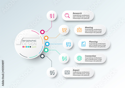Business or marketing diagram infographic template.