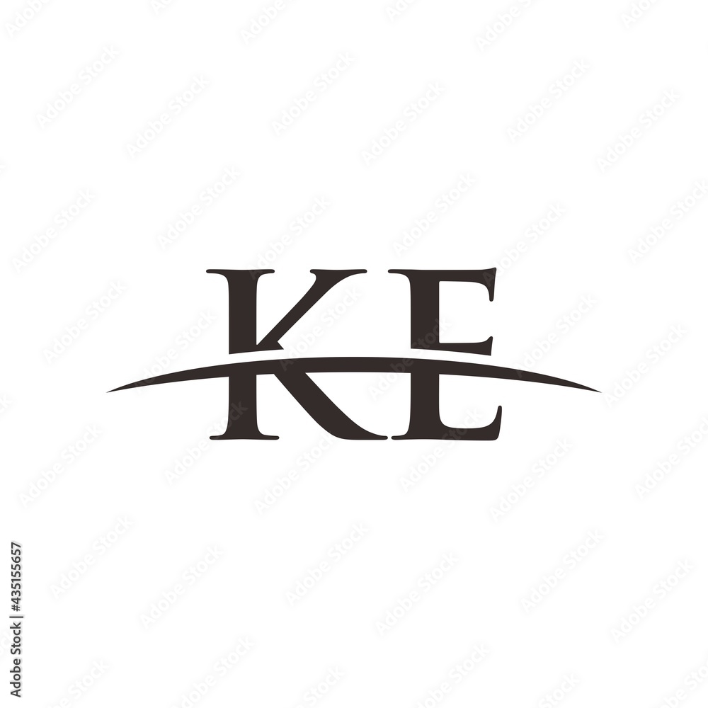 KE initial swoosh horizon, company logo design inspiration KE initial swoosh horizon, company logo design inspiration