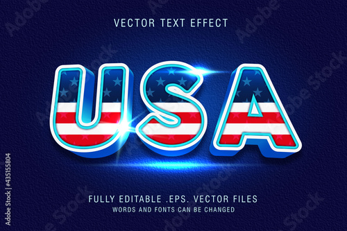 USA text style effect editable file