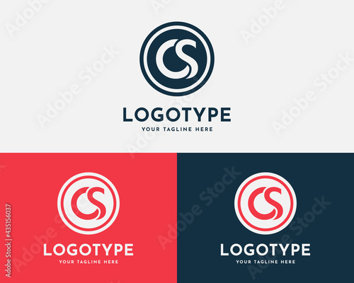 Letter CS, OS initial logo design template. Creative and modern monogram symbol. Premium logotype for your business, corporate, or web.