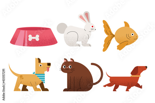five pets icons