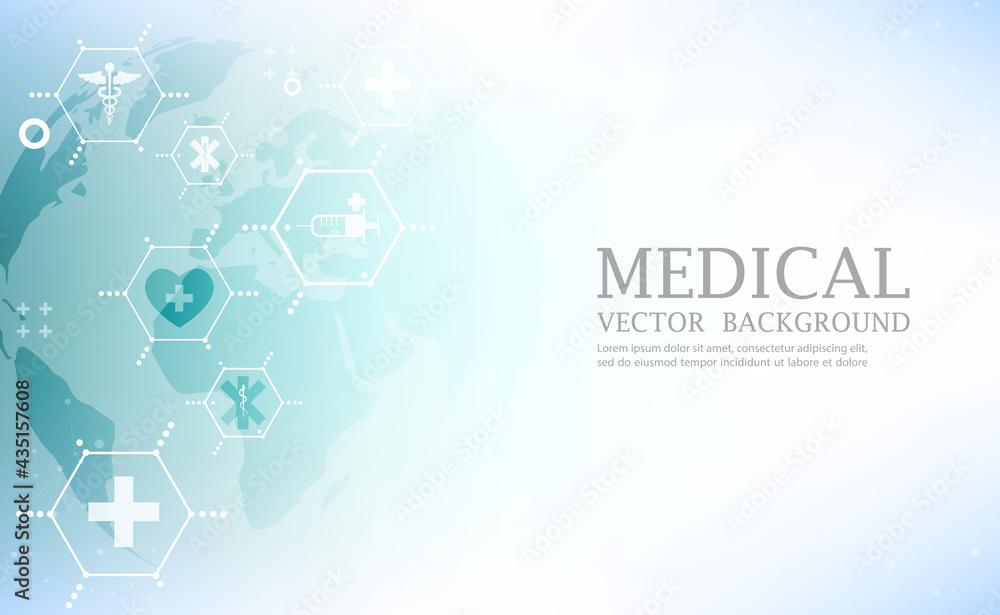 Medical vector background.Abstract world medical concept Medical vector background.Abstract world medical concept